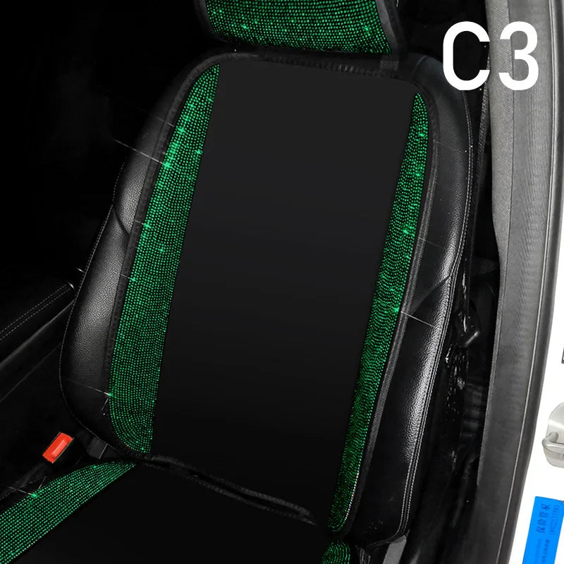 Ladies Car Interior Accessories Shiny Diamond Universal Car Seat Cover Fashion Luxury Ic detail view