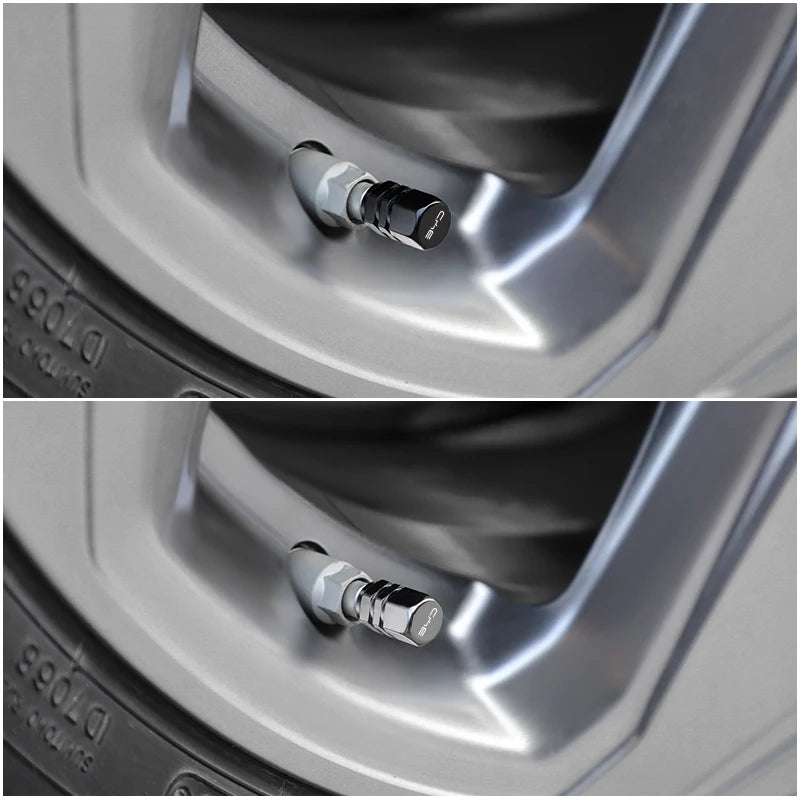 4Pcs Aluminum Alloy Tire Valve Caps for BYD Models | Waterproof Dustproof Cover Set additional angle