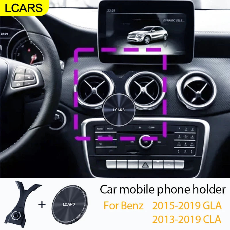 Anti Vibration Car Magnetic Phone Holder Stand For Mercedes Benz GLA 2015-2019 & CLA 2013-2019 Fit A