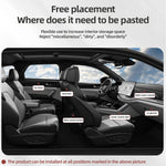 Self Adhesive Car Storage Pocket | Sticky Organizer Bag for Seat Back, Side Door, and close-up view