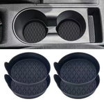 2-Piece Silicone Car Coasters – Non-Slip, Heat-Resistant, Interior Accessories, Gray & B detail view