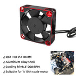 RC Cooling Fan 25mm-50mm 28000 RPM for RC Crawler Motor close-up view
