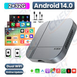 4G+64G/2G+32G Android Smart AI Box Wireless CarPlay Android Auto TV Box For Youtube Netf detail view