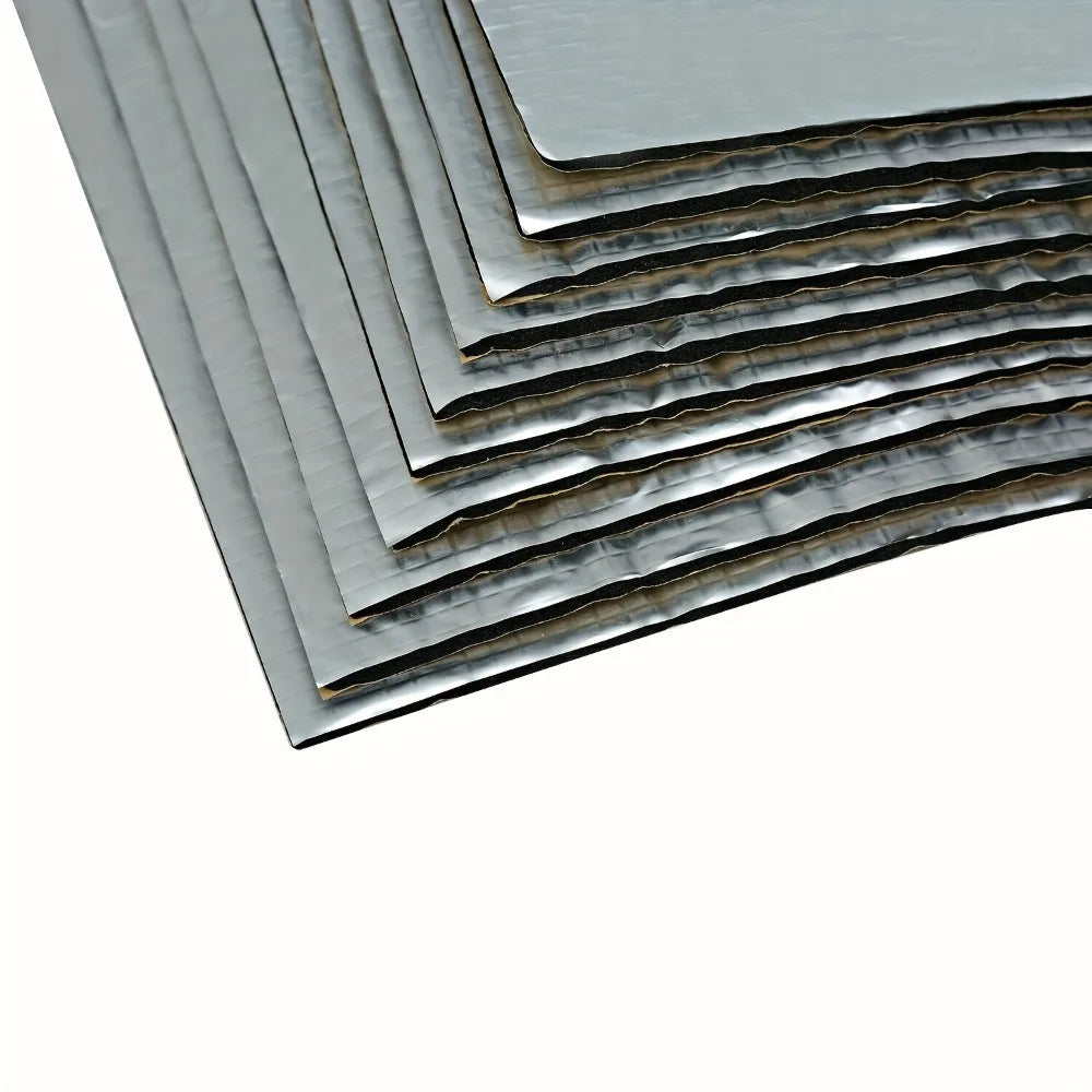 50PCS Value Pack Car Soundproof Insulation Mat for Vehicles Heat Shield Self Adhesive Noise Deadening Pad for Door Roof Engine