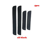 4pcs Rubber Car Door Sill Scuff Covers Black Door Panel Guards Protector Trim Anti- additional angle