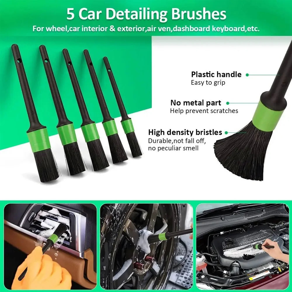 Detailing Brush Set Power Scrubber Drill Brushes Car Polish Pads Car Cleaning Brush additional angle