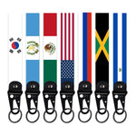 Flag Car Keychain Key Ring