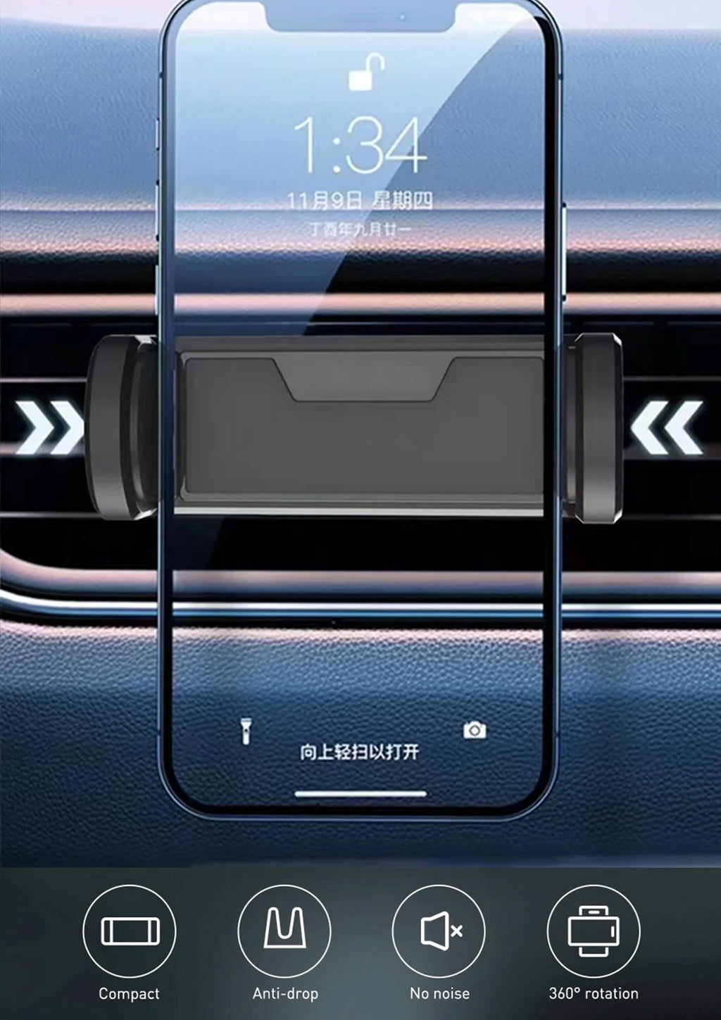 2025 Car Phone Holder | Universal Air Vent Mount for Mobile Phone alternate view