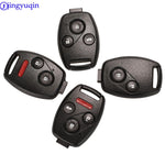 jingyuqin With Rubber Pad Car Key Remote Fob Cover For Honda Accord CRV Pilot Civic 2003 2007 2008 2
