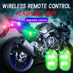 2/4pcs Wireless LED Strobe Lights Car Decor Atmosphere Light, 8 Colors Rechargeable L lifestyle view