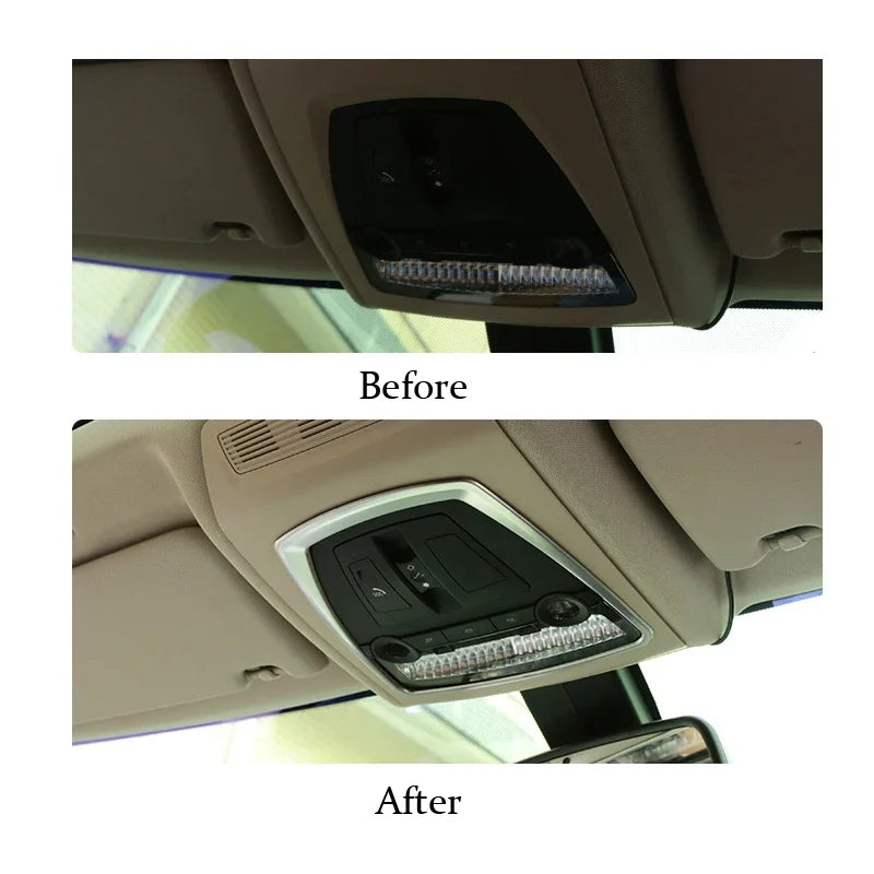 Car Interior Front Reading Lampshade, Lamp Decoration Frame For BMW 5 Series F10 F11 F18 detail view