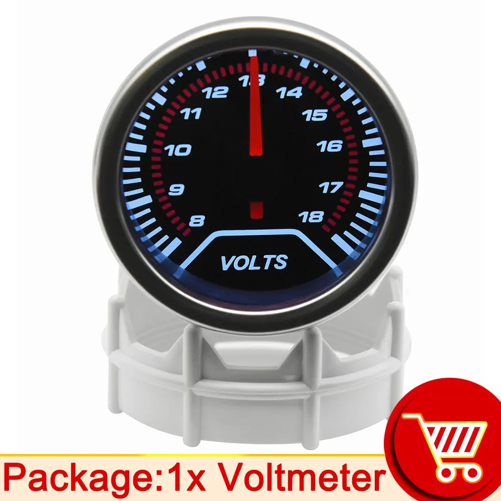 52mm Car Gauge Set Water Temp Boost Oil Pressure Voltmeter Tachometer | Universal 12V lifestyle view