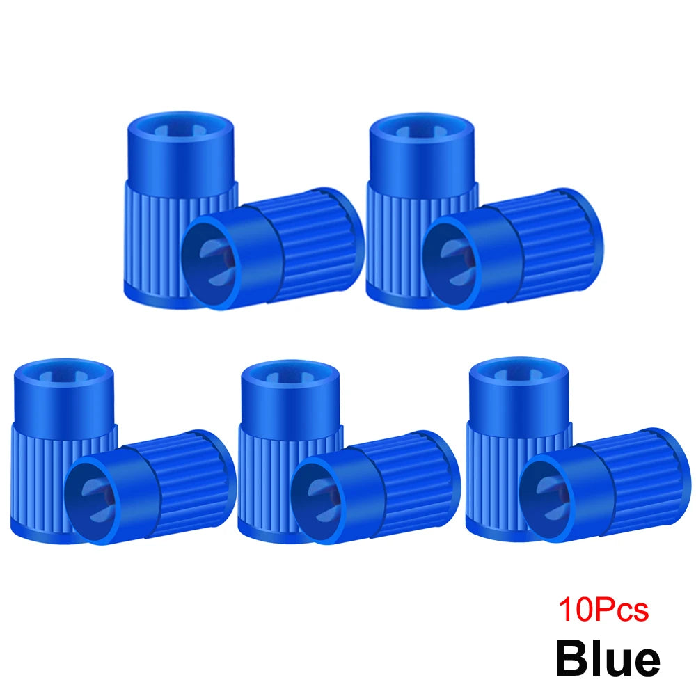 Plastic Tire Valve Caps with Built-in Valve Core Remover | Universal Stem Covers for alternate view