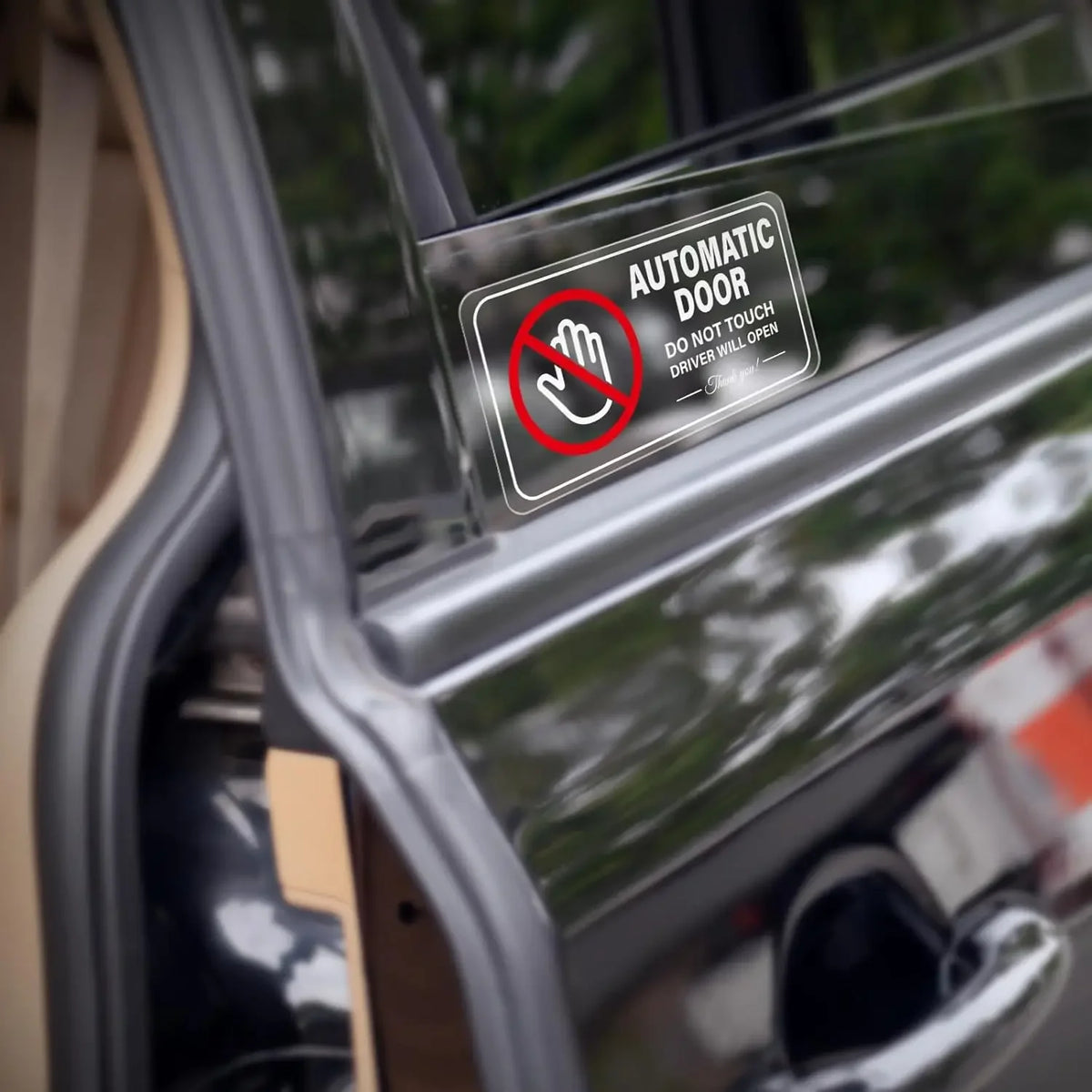 Auto Door Do Not Touch Sign Decals Removable Self-adhesive Vinyl Taxi Vehicle Window lifestyle view