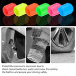Luminous Tire Valve Caps 6 Colors Car Motorcycle Glowing Valve Cover Car Tire Wheel Hu close-up view
