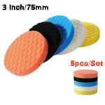 5pcs Car Polishing Pad Kit Set | Self-Adhesive Buffing Waxing Sponge Wool Wheel for Po close-up view