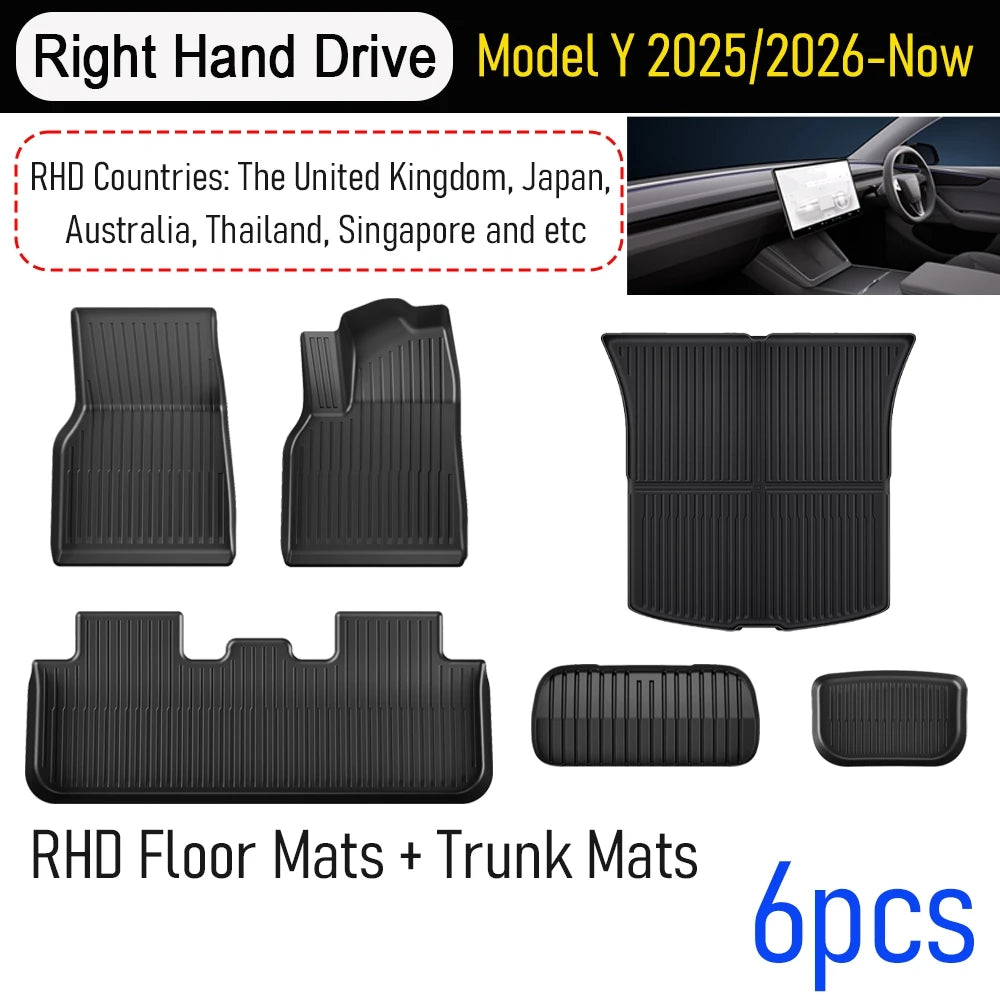 Tesla Model Y Juniper 2025–2026 Floor Mats | Complete Interior Protection alternate view