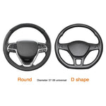 Universal Car Steering Wheel Cover Anti-Slip Micro Fiber Leather close-up view