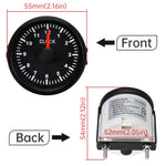 52mm Clock Gauge with Red Backlight | 0-12 Hour Meter for Car Boat Yacht additional angle