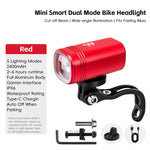 WEST BIKING 1300LM Bike Light USB Rechargeable Waterproof LED Mini Headlight Folding alternate view
