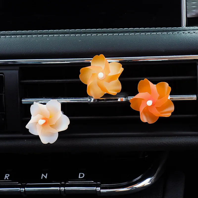 3 PCS Rotate Windmill Car Air Freshener Vent Clips Cute Air Vent Clip with Fragrance Pad Vehicle Air Outlet Interior Decoration
