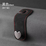 Heart Shape Metal Car Headrest Hooks 2 in 1 Leather Hanger alternate view