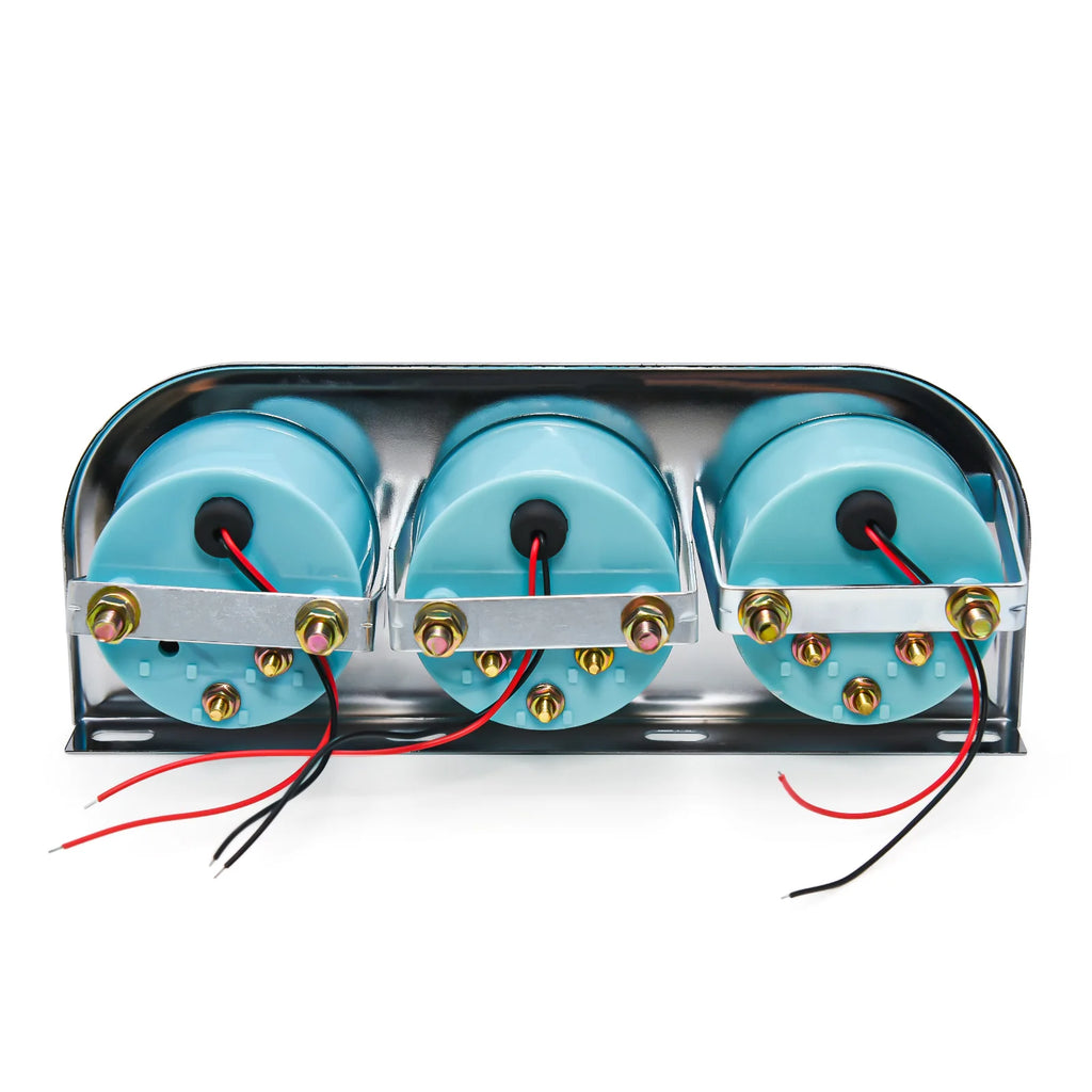 52MM 3 In 1 Oil Pressure Gauge + Volt meter + water temp gauge Kit Volt meter with sensor Oil Temperature Gauge Triple Meter