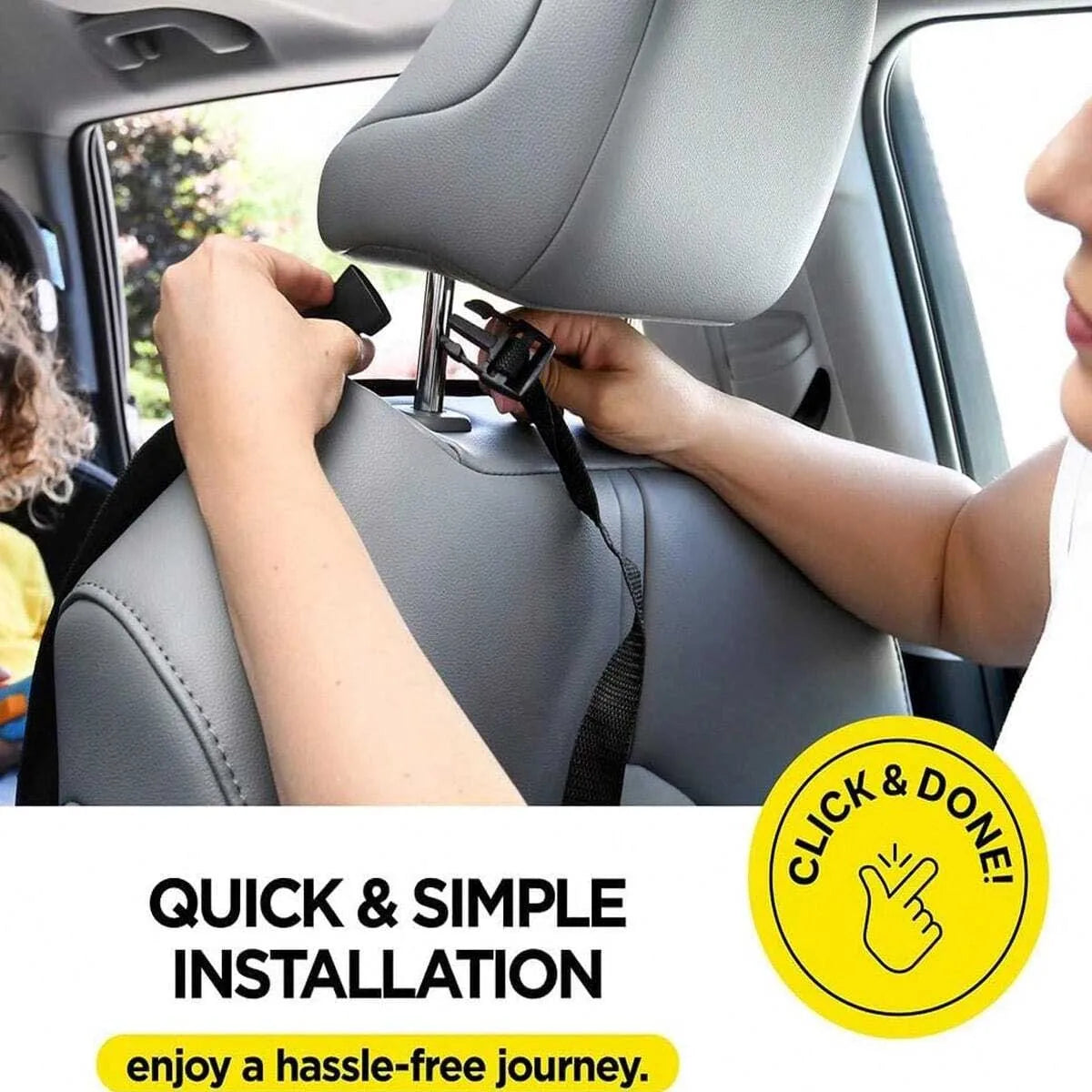 Car rear seat storage case with 3 storage pockets, oversized waterproof rear seat pro lifestyle view