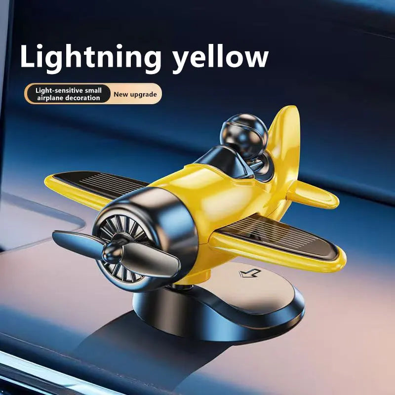 Lenovo Solar Powered Rotating Airplane Car Dashboard Ornament 360° Auto Spin Decor Ai lifestyle view