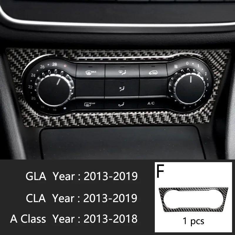 Car Styling Carbon fiber interior button panel Decoration Cover Trim Sticker frame Fo alternate view