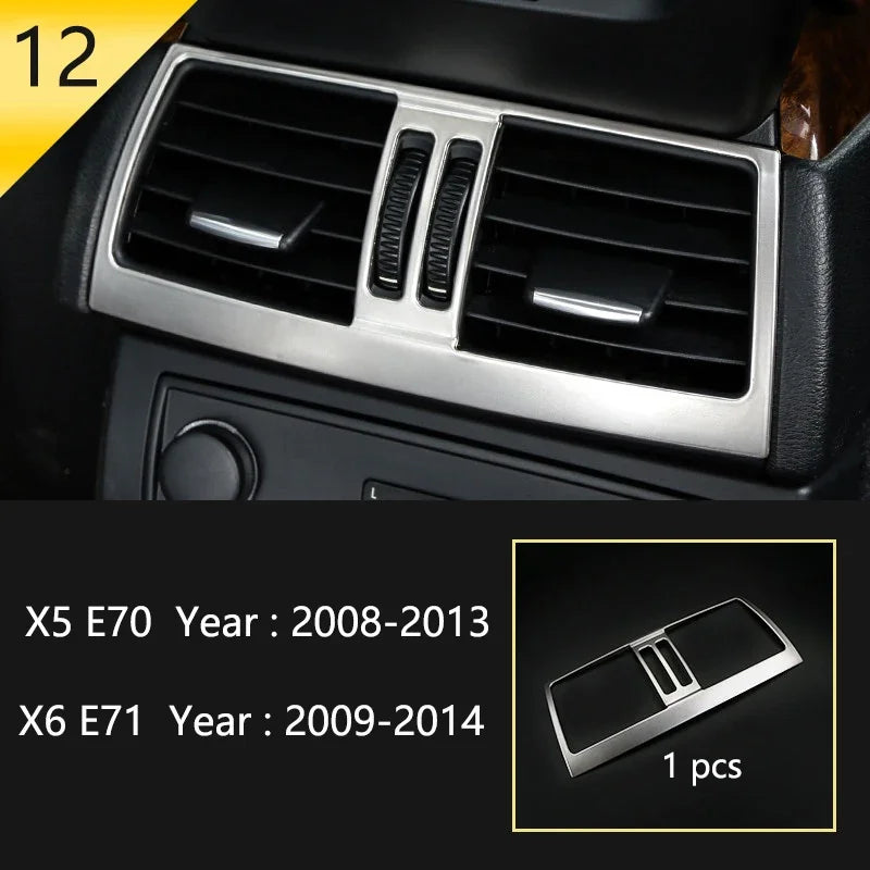 Car Styling For BMW X5 X6 E70 E71 Console Gearshift Frame Decorative Trim Strips St additional angle