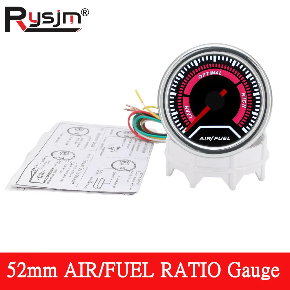 52mm 12V Car Gauge Set | Water Temp Oil Temp Oil Press Voltmeter Tachometer RPM Air Fuel detail view