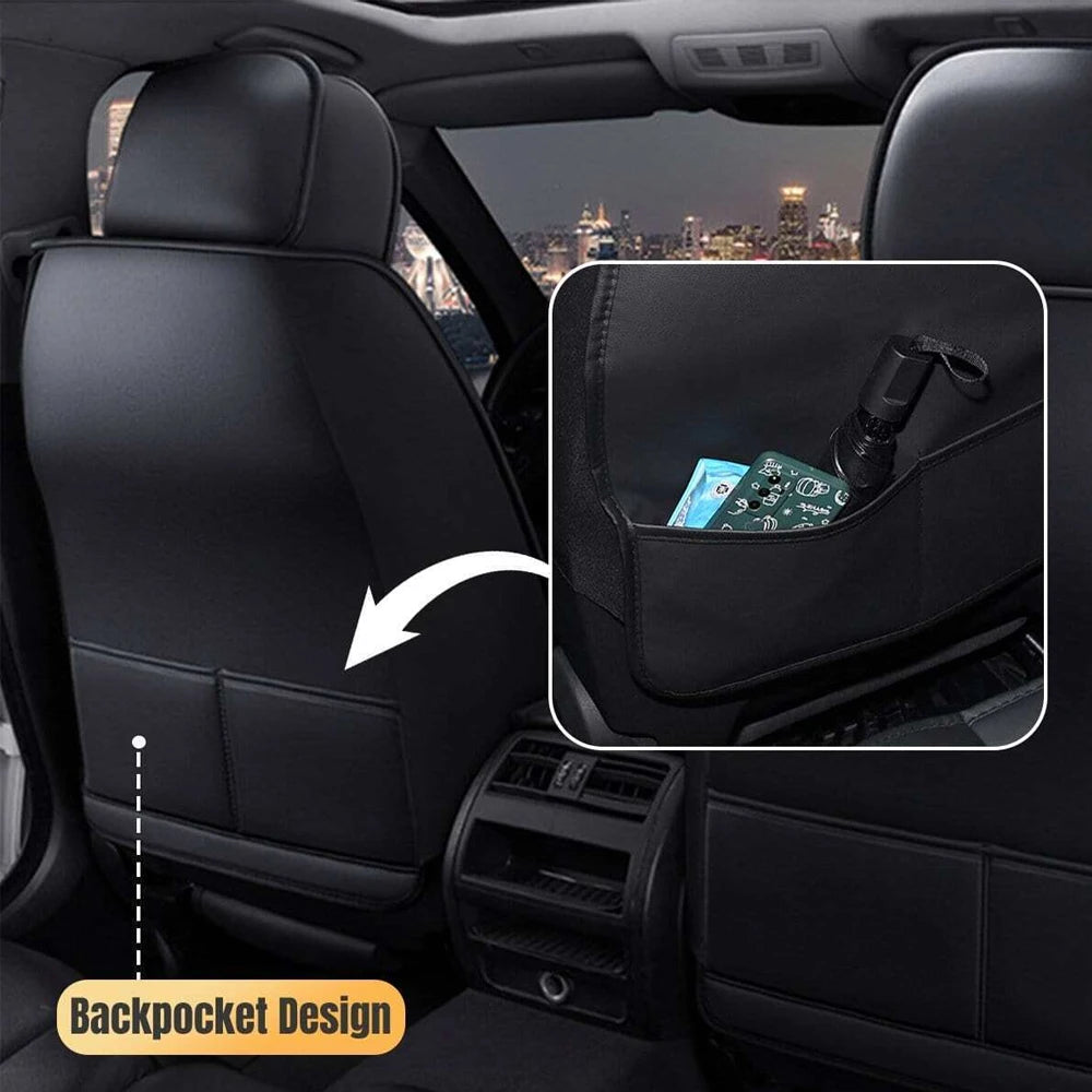 2PCS Car Seat Cover Premium PU Leather Front Seat Cushion Four Season Universal for Most Car SUV Car Interior Seat Protection Cover