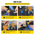 SucceBuy Paintless Dent Removal Rods Stainless Steel Rods Car Dent Repair Kit Glue Puller Kit for Auto Dent Removal Door Dings