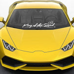 Waterproof and sunscreen Die-Cut Vinyl Decal King of the Road Car Sticker  Auto Decors on Car Body Bumper Rear Window