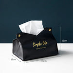 Leather Tissue Box Napkin Holder Car Tissue Box Home Living Room Holder Case Storage H close-up view