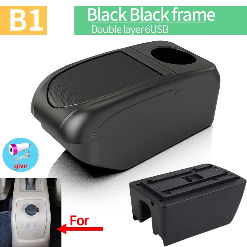 For Suzuki Ertiga special armrest interior upgrade modification multi-function storage center console cup holder car USB accesso