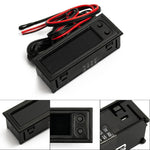 12V 3in1 Vehicle Car Kit Thermometer with Voltmeter and Clock | LED Digital Display close-up view