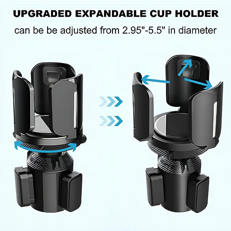 64oz Large Cup Holder Expander for Car | Expandable Cup Holder Adapter with Adjustabl alternate view