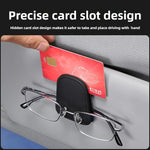 Car Sun Visor Sunglasses Holder Multifunctional Ticket Card Storage Clip Auto Interior Accessory