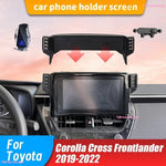 Dual Mobile Phone Holder Car Fixed Bracket Base For Toyota Corolla 2019 2020 2021 2022 Charging Vehicle Phone Mounts Accessories