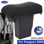 For Peugeot 2008 Armrest box 2012-2018 Car Storage Box With USB Charging Auto Retrofit Parts Interior Details Car Accessories