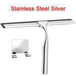 Bathroom Shower Squeegee Household Glass Wiper Window Mirror Silicone Scraper Shower Doors Hanging Squeegee Holder Cleaning Tool