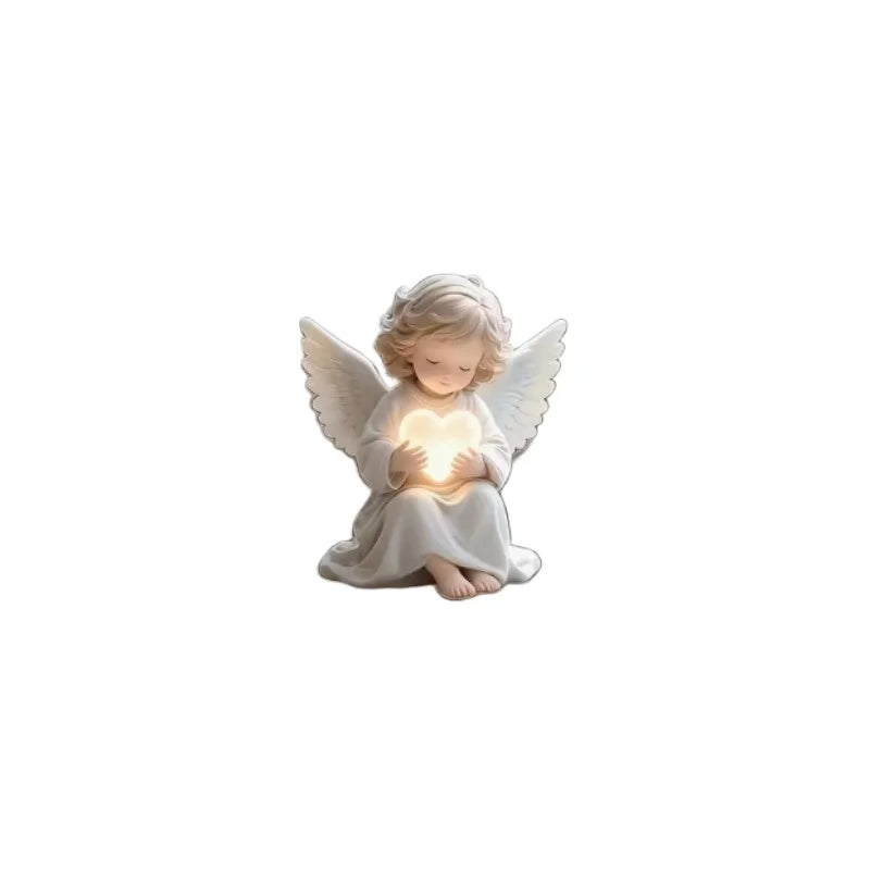 Angel Car Air Vent Clip with Heart Design 2D Flat Acrylic Fragrance Diffuser for Most Vehicles No Battery Needed Valentine Gift