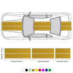 Car Stickers 6pcs Kit | Full Body Vinyl Decals Racing Stripe Design for Roof Hood D additional angle