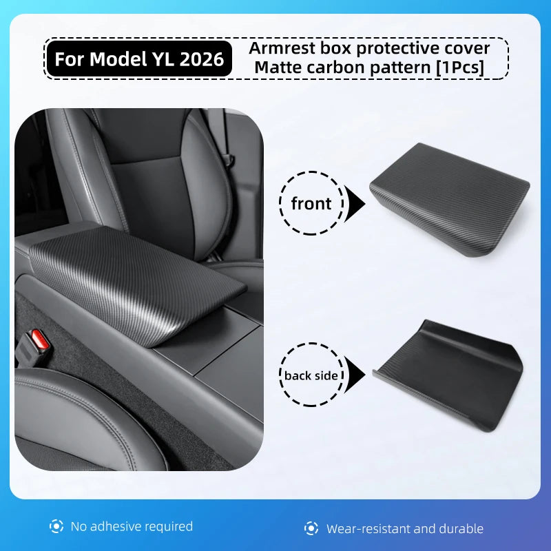 Tesla Model Y 6-Seat Armrest Box Cover | Center Console Protector alternate view