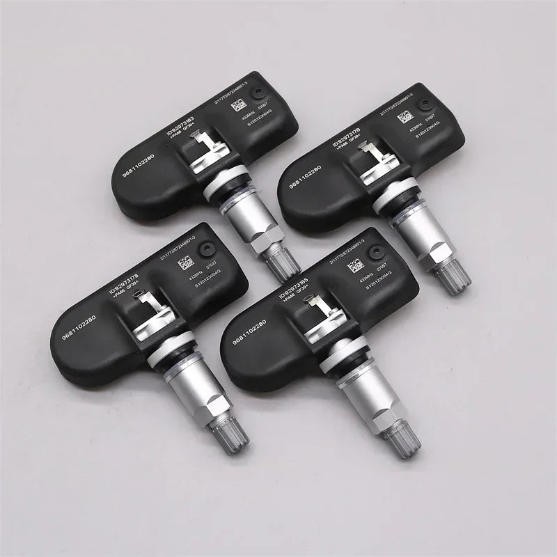 4PCS 433 MHz Tire Pressure Sensors for Peugeot 207 208 307 407 408 1007 2008 3008 and Citroen C4 C5