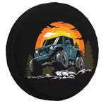 Custom Spare Tire Cover for SUV Truck Jeep | Mountain River PVC 13-18 Inch detail view