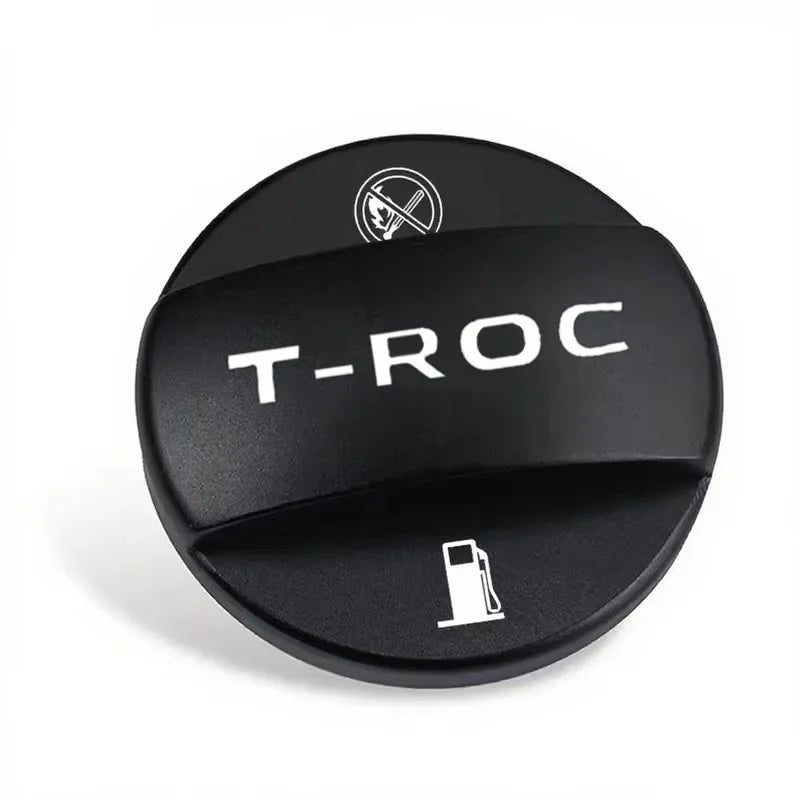 Alloy Car Fuel Cap Oil Box Lid Petrol Tank Covers For Volkswagen VW T-ROC Tiguan Jetta close-up view