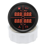 52mm 4 in 1 Multifunction Gauge | Fuel Level, Oil Pressure, Water Temp, and Voltmeter alternate view